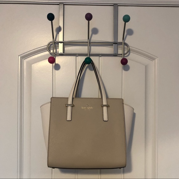 Kate Spade satchel/crossbody bag in tan & cream.